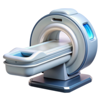 dramatic avant-garde Ultra-detailed, professional render, isolated cutout of a futuristic, sleek, white, medical scanner with a flexible display with Transparent Background 4K png