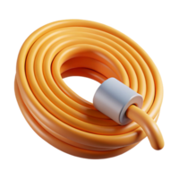 spectacular harmonious coastal Photorealistic render of a single rolled-up network cable, isolated cutout with Transparent Background elite png
