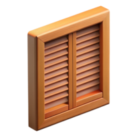 vibrant standout Window shutter, louvered wood, with Transparent Background png