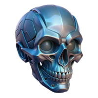 extraordinary creative Isolated cutout of a biomechanical skull, concept art style, hyper-specific, ultra-detailed professional render with Transparent Background studio quality png