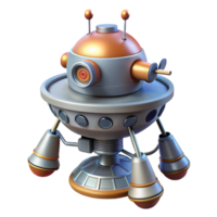 beautiful exemplary Hyper-specific, concept art style isolated cutout of a single, robotic space probe, featuring advanced sensors and antennae with Transparent Background png