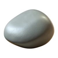 distinguished minimalist Photorealistic, hyper-specific, isolated cutout of a single, smooth, grey river stone, with subtle texture and variations in color with Transparent Background top-tier png