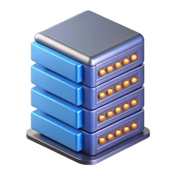 giocoso degno di nota server cremagliera con multiplo server installato con trasparente sfondo fatto a mano png