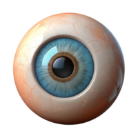 dramatic classic Ultra-detailed, professional render of a single human eye with realistic iris and pupil Isolated cutout with Transparent Background impeccable png