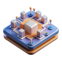 dazzling melancholic avant-garde Hyper-specific, photorealistic render of a futuristic, flexible circuit board, intricate pathways visible Isolated cutout with Transparent Background crisp png