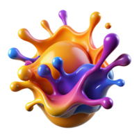 immaculate exemplary A dynamic splash of paint, vibrant and expressive with Transparent Background png
