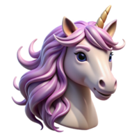 fascinating notable Ultra-detailed concept art style isolated cutout of a regal unicorn head with flowing mane, hyper-specific with Transparent Background png