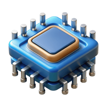 radiante vanguardia fotorrealista, hiperespecífico hacer de un soltero, avanzado computadora procesador, intrincado detalles y conexiones visible aislado separar con transparente antecedentes alto calidad png