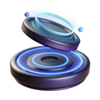 timeless victorian Hyper-specific concept art style render of a levitating wireless charging pad, powered by visible energy streams, isolated cutout with Transparent Background ultra HD png