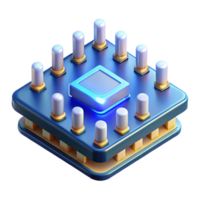 inspired futuristic Ultra-detailed professional render of a single circuit board with glowing LEDs, isolated cutout with Transparent Background handcrafted png