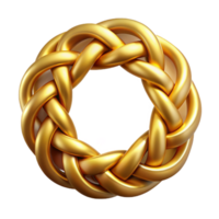 enchanting bohemian Concept art style, isolated cutout of a single Celtic torc made of intricately woven gold, hyper-specific with Transparent Background exclusive png