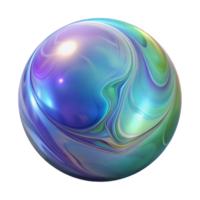 glorious unparalleled Ultra-detailed, isolated cutout of a single, iridescent, soap bubble with fractal patterns, professional render with Transparent Background png
