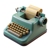 bold elegant A vintage typewriter with keys with Transparent Background authentic png