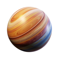picturesque remarkable Photorealistic, hyper-specific professional render of a single, gas giant planet, swirling atmospheric bands with Transparent Background png