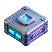 mesmerizing coastal Hyper-specific, ultra-detailed isolated cutout of a futuristic data storage device with holographic interface with Transparent Background precision png