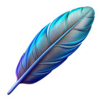 coveted nordic Isolated cutout, concept art style hyper-specific rendering of a single, floating feather with fractal patterns with Transparent Background 8K png