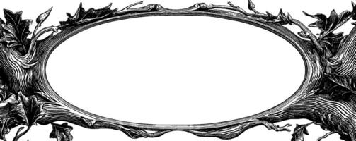 Intricate engraved ornate frame with ivy design for decorative print and card use. vector