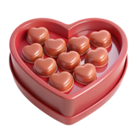 magnificent celebrated Heart-shaped box of chocolates, with Transparent Background png