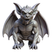 calm striking Ultra-detailed, concept art style rendering of a single, medieval gargoyle with Transparent Background professional png