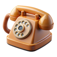 wonderful avant-garde Photorealistic, ultra-detailed, hyper-specific professional render of a vintage rotary telephone, isolated cutout with Transparent Background original png