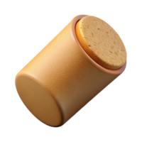 elegant sought-after Professional render, concept art style, single wine cork Isolated cutout with Transparent Background png