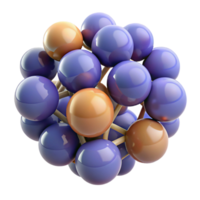iconic coastal A cluster of interconnected spheres, various sizes and textures with Transparent Background precision png