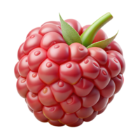 impressive coveted Photorealistic, professional render, hyper-specific isolated cutout of a single, ripe raspberry with delicate texture and visible drupelets with Transparent Background png