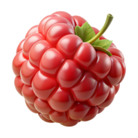 vibrant unparalleled Photorealistic, professional render, hyper-specific isolated cutout of a single, ripe raspberry with delicate texture and visible drupelets with Transparent Background png