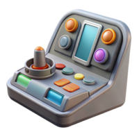 reflective captivating Spaceship control panel with buttons, levers, and displays with Transparent Background handcrafted png