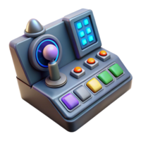 distinguished elegant Spaceship control panel, glowing buttons, complex dials with Transparent Background high quality png