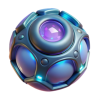 unforgettable baroque Isolated cutout, concept art style render of a single, glowing, futuristic energy cell Ultra-detailed with Transparent Background high quality png