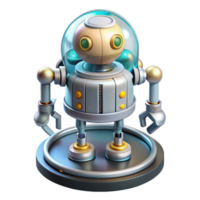 gorgeous rare Ultra-detailed, isolated cutout, concept art style rendering of a single, sentient robotic probe, displaying complex circuitry with Transparent Background png