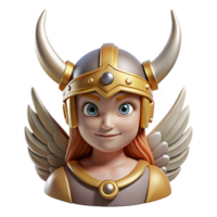 exquisite nordic Professional render, isolated cutout of a single Norse valkyrie winged helmet, hyper-specific, photorealistic with Transparent Background authentic png