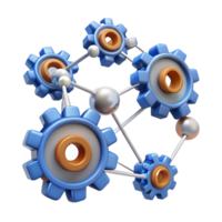 ethereal extraordinary An abstract, interconnected network of gears and cogs with Transparent Background ultra HD png