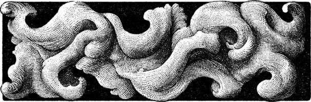 Abstract swirl pattern with engraved design for artistic decoration. vector