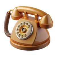 fascinating tranquil vintage Photorealistic, isolated cutout Ultra-detailed professional render of a vintage, Bakelite telephone with rotary dial and coiled cord with Transparent Background precision png