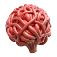 majestic bohemian Concept art style, isolated cutout of a single, stylized, human brain, composed entirely of interwoven tree branches with Transparent Background professional png