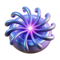 playful pristine Hyper-specific, professional render of a single, pulsating quasar, radiating energy tendrils with Transparent Background original png