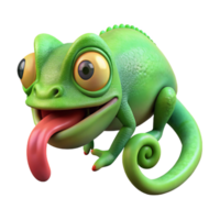 extraordinary rare Hyper-specific professional render of an isolated cutout single chameleon Chamaeleonidae tongue, extended, with Transparent Background png