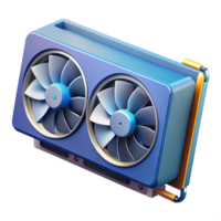 unforgettable modern Graphics card with multiple fans with Transparent Background flawless png