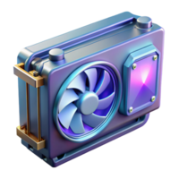 radiant nordic A graphics card, for a computer with Transparent Background 8K png