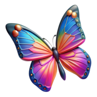 ethereal beautiful Photorealistic isolated cutout of a single butterfly wing with vibrant colors and intricate patterns with Transparent Background ultra HD png