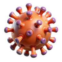 fascinating industrial Hyper-specific professional render, isolated cutout, single virus particle, scientifically accurate with Transparent Background museum quality png