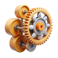 picturesque bohemian Hyper-specific professional render of an isolated, floating, intricate clockwork mechanism with gears and springs Isolated cutout with Transparent Background museum quality png