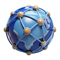 signature avant-garde A stylized world globe, abstract and interconnected with Transparent Background top-tier png