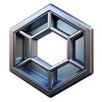 radiant ethereal nordic Concept art style rendering of a futuristic, metallic, isolated window frame with intricate hexagonal patterns with Transparent Background exclusive png