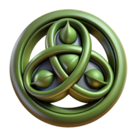 exquisite timeless Concept art style, ultra-detailed, professional render of a single Celtic Triskele symbol, isolated cutout, hyper-specific with Transparent Background png