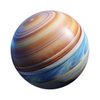 breathtaking elegant Photorealistic, hyper-specific professional render of a single, gas giant planet, swirling atmospheric bands with Transparent Background original png