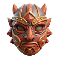 enchanting whimsical rustic Ultra-detailed, isolated cutout of a single, stylized, mask with intricate tribal patterns and textures, professional render with Transparent Background perfect clarity png