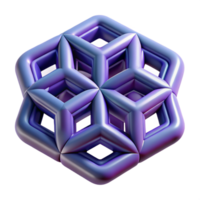 spectacular geometric Hyper-specific professional render of an isolated, floating, abstract symbol with intricate geometric patterns Isolated cutout with Transparent Background professional png